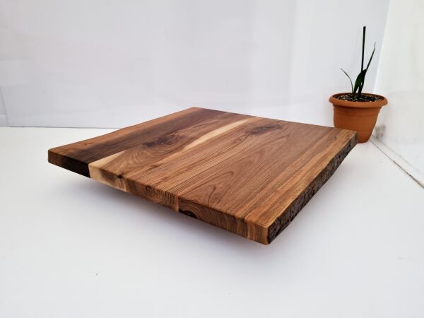 Ceviz Kütük Restaurant Masa Üst Tablası İmalatı 80x80.cm