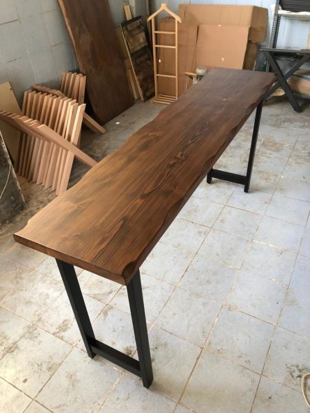 Ahşap Kütük Bar Masası 50x180