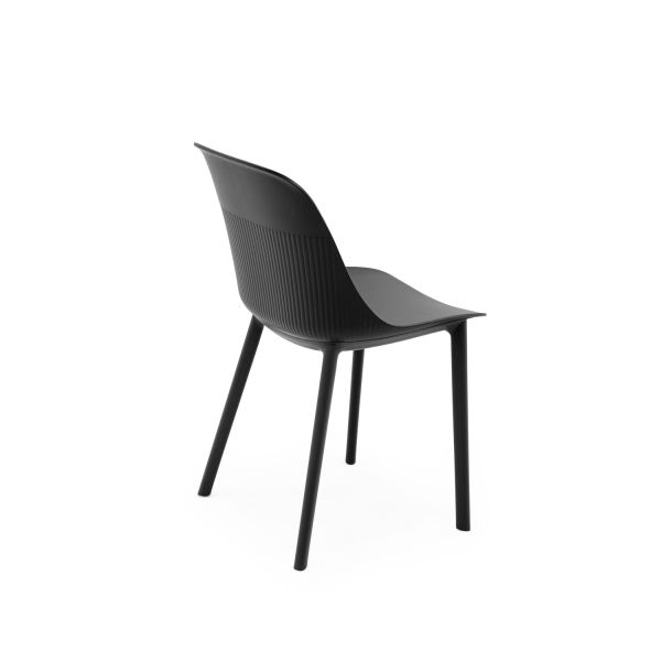 Siyah Mermer Compact Bahçe Masa Sandalye Takımı 4 Kişilik