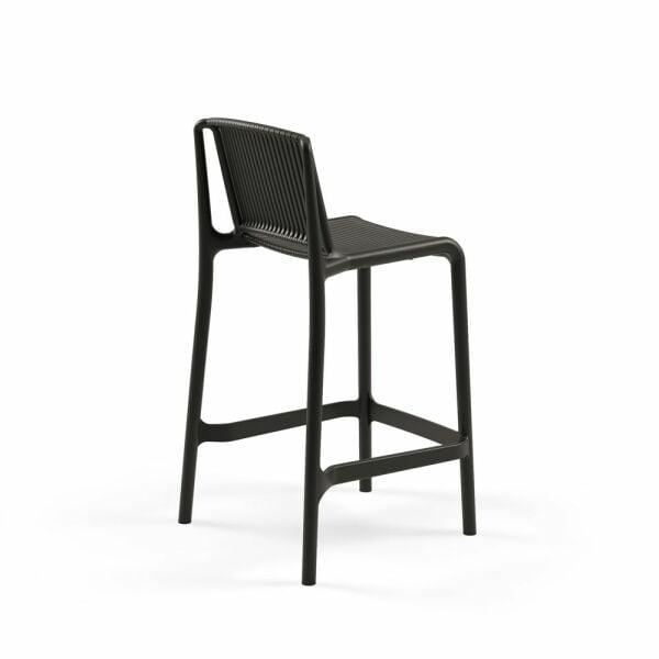 Siyah Bar Sandalyesi 65 cm İç Dış Mekan Bahçe