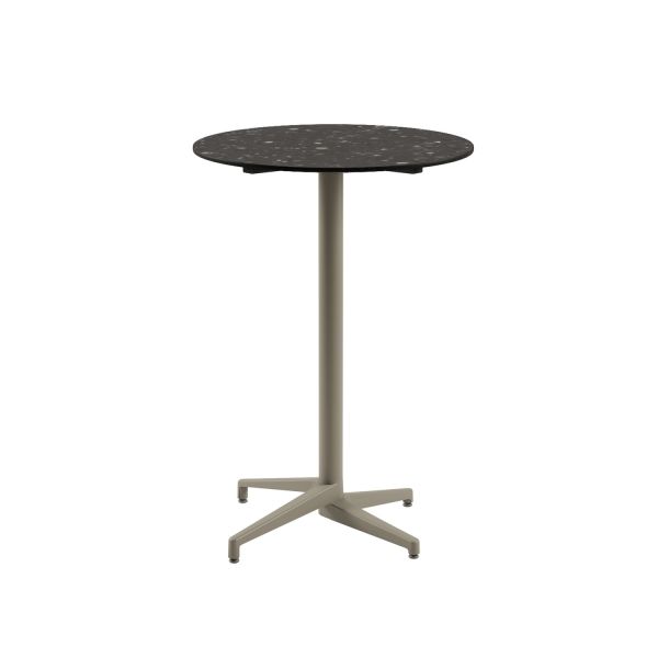 Compact Paslanmaz Mutfak Bar Masası – Terrazzo Mermer Desenli, İç ve Dış Mekan Kullanımına Uygun Bistro & Cafe Bar Masası