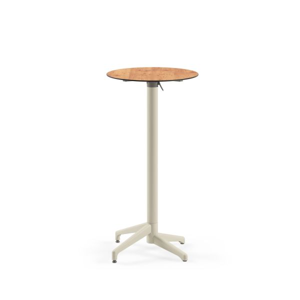 Compact Paslanmaz Katlanır Bistro Kokteyl Bar Masası | Novecento Ahşap Desenli | İç Mekan Dış Mekan Bahçe & Organizasyon İçin Bar Masa 60.cm