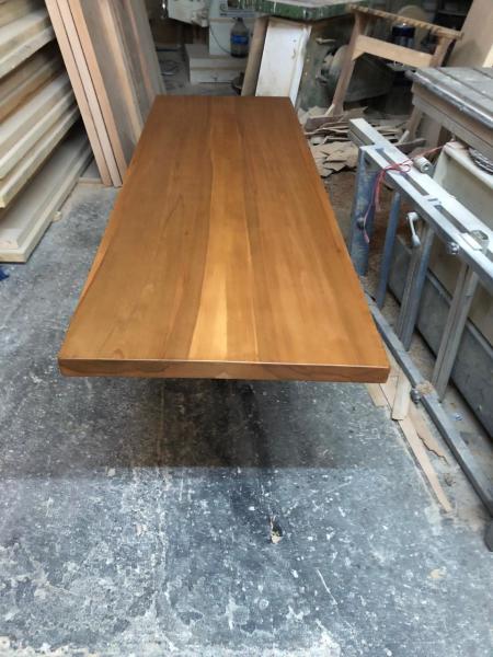 Kayın Kütük Mutfak Tezgahı 160x60x5 Açık Ceviz Masif