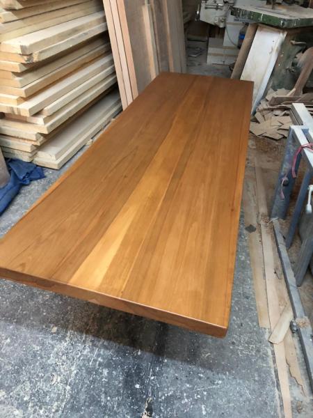 Düz Kenar Kayın Kütük Masa Tablası 80x180 cm