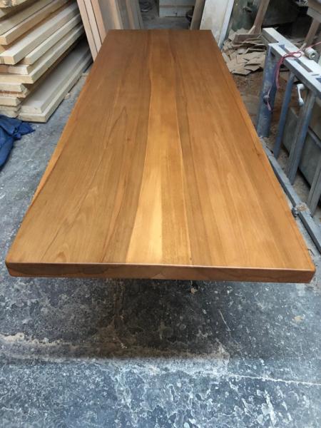 Düz Kenar Kayın Kütük Masa Tablası 80x180 cm