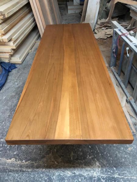 Kayın Ağacı Kütük Mutfak Tezgahı 200x70x5 cm Açık Ceviz