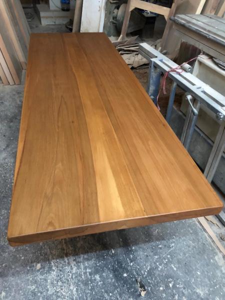 Kayın Ağacı Kütük Mutfak Tezgahı 200x70x5 cm Açık Ceviz
