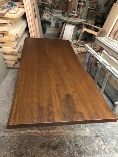 Doğal Kenar Kayın Kütük Masa Tablası 90x180 cm