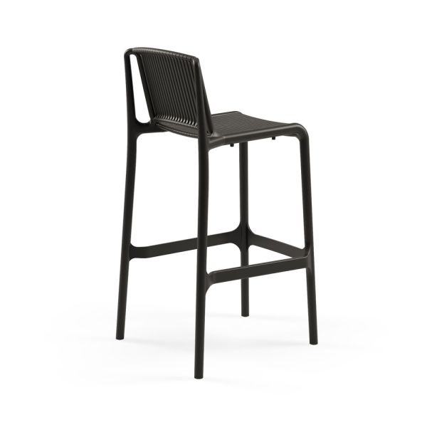 Siyah Bahçe Bar Sandalyesi 75 cm İstiflenebilir