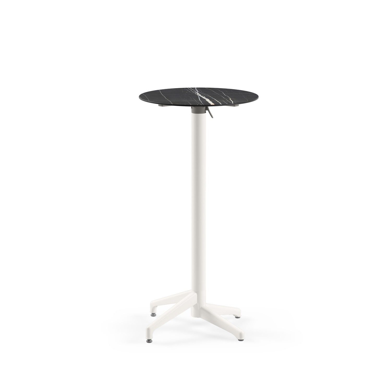 Siyah Mermer Compact Katlanır Bar Masası 60 cm İç Dış Mekan