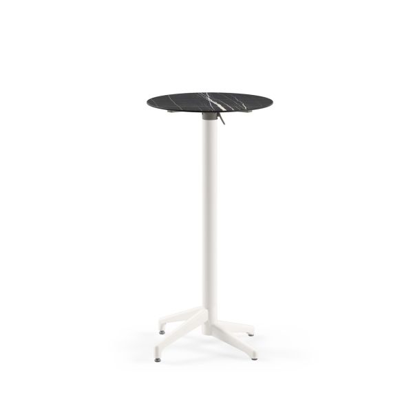 Siyah Mermer Compact Katlanır Bar Masası 60 cm İç Dış Mekan