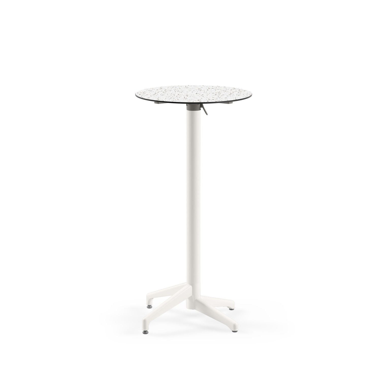 Terrazzo Compact Paslanmaz Katlanır Bar Masası Ø60 Yuvarlak