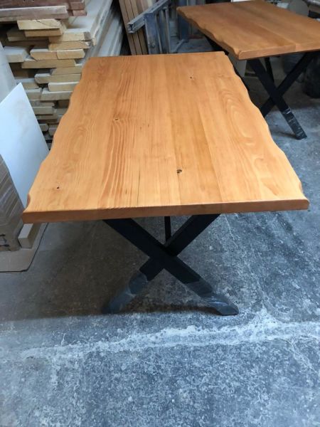 Göknar Ağacı Naturel Kayın Kütük Restaurant Masası 80x140