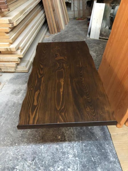 Ceviz Rengi Kütük Masa Tablası 70x120