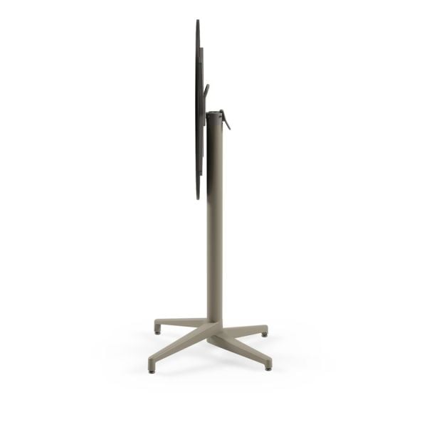 Compact Paslanmaz Katlanır Bar Masası – Yuvarlak 60 cm Çap, Terrazzo Mermer Desenli, Dış Mekan & İç Mekan Kullanımı