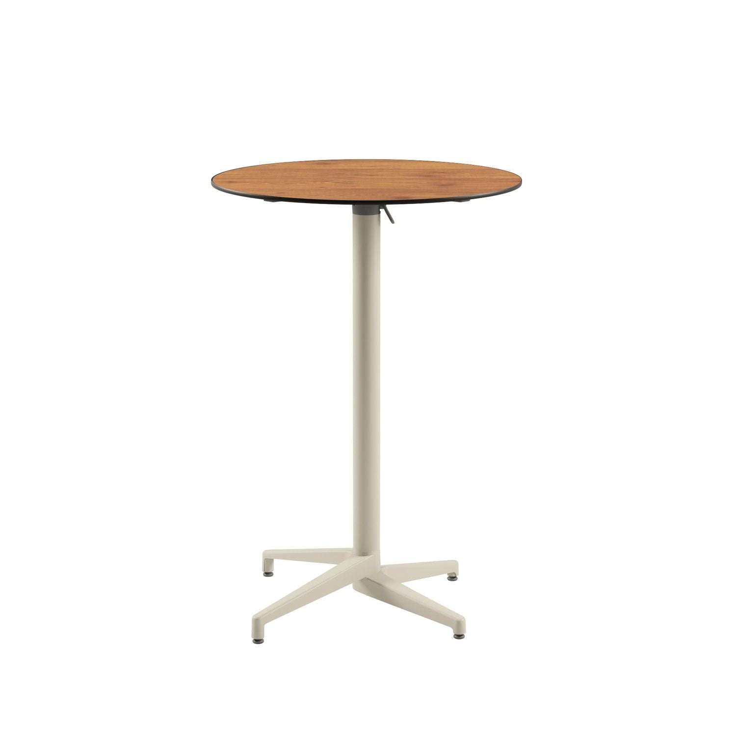 Compact Paslanmaz Katlanır Bistro Cafe Bar Masası | Novecento Ahşap Desenli | Dış Mekan & İç Mekan Kullanımına Uygun | 70 cm Yuvarlak | Dayanıklı ve Şık Tasarım