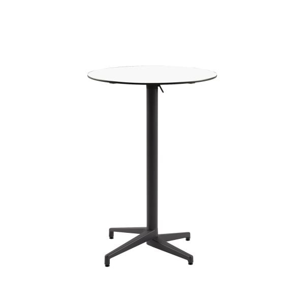 Compact Paslanmaz Katlanır Bistro Kokteyl Restaurant Bahçe Bar Masası – Beyaz Laminat, Dış Mekan ve İç Mekan Kullanımı İçin Dayanıklı