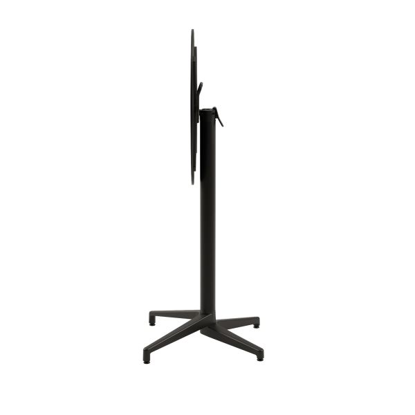 Compact Paslanmaz Katlanır Bar Masası – 70 cm Yuvarlak Terrazzo Mermer Desenli, Dış Mekan Bahçe ve İç Mekan Kullanımına Uygun Katlanabilir Bar Masa