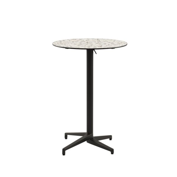 Compact Paslanmaz Katlanabilir Mutfak Bar Masası – Terrazzo Mermer Desenli, Dayanıklı ve Şık