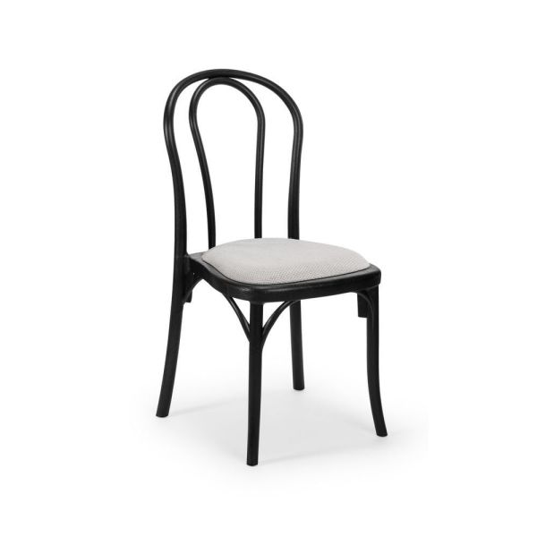 Siyah Renkte Polipropilen Plastik Kumaş Döşemeli Hafif İstiflenebilir Sandalye