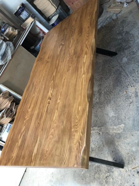 Doğal Ağaç Açık Ceviz Kütük Masa 80x140