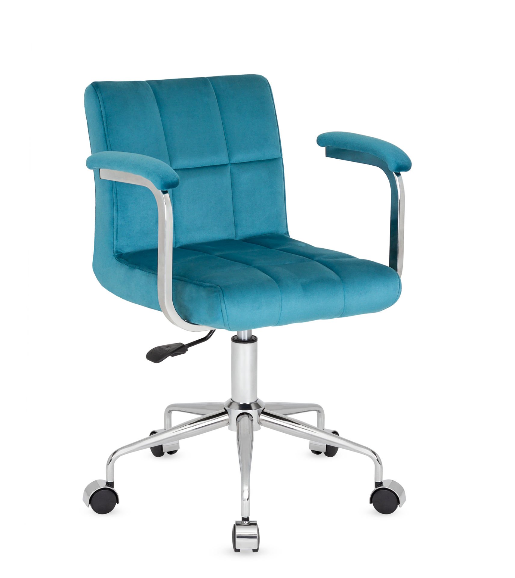 【希少‼】SOFFATTI Professionale SADDLE ブルー Soft Kollu Küçük Ofis Çalışma Sandalyesi - Ergonomik, Mavi Kumaş