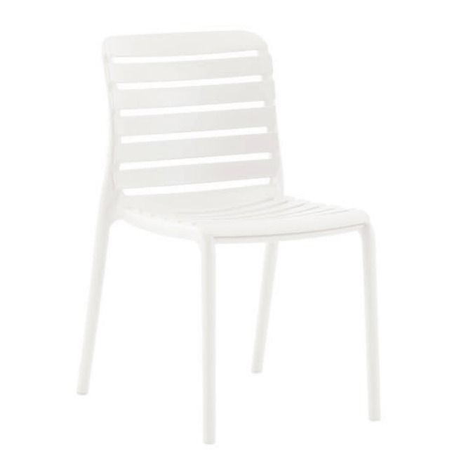 Dora Beyaz Plastik Bahçe Sandalyesi | Dayanıklı Dış Mekan