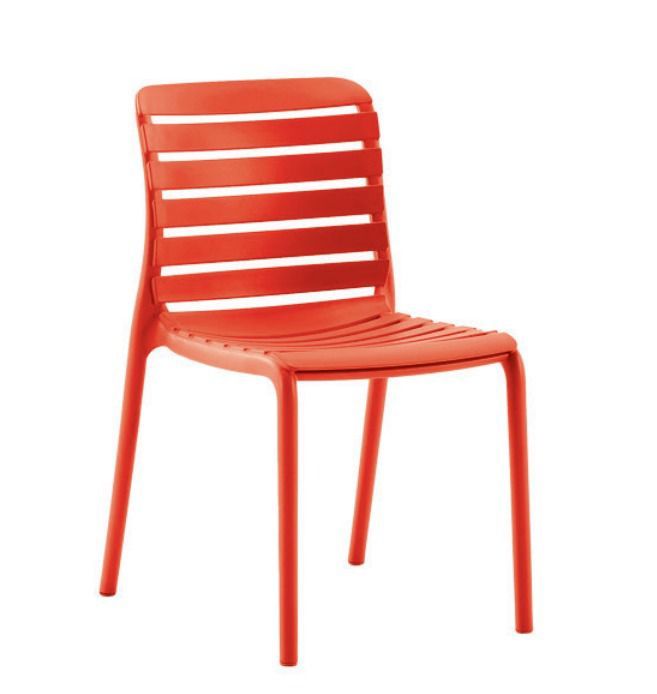 Dora Kırmızı Plastik Bahçe Sandalyesi | Dayanıklı Dış Mekan