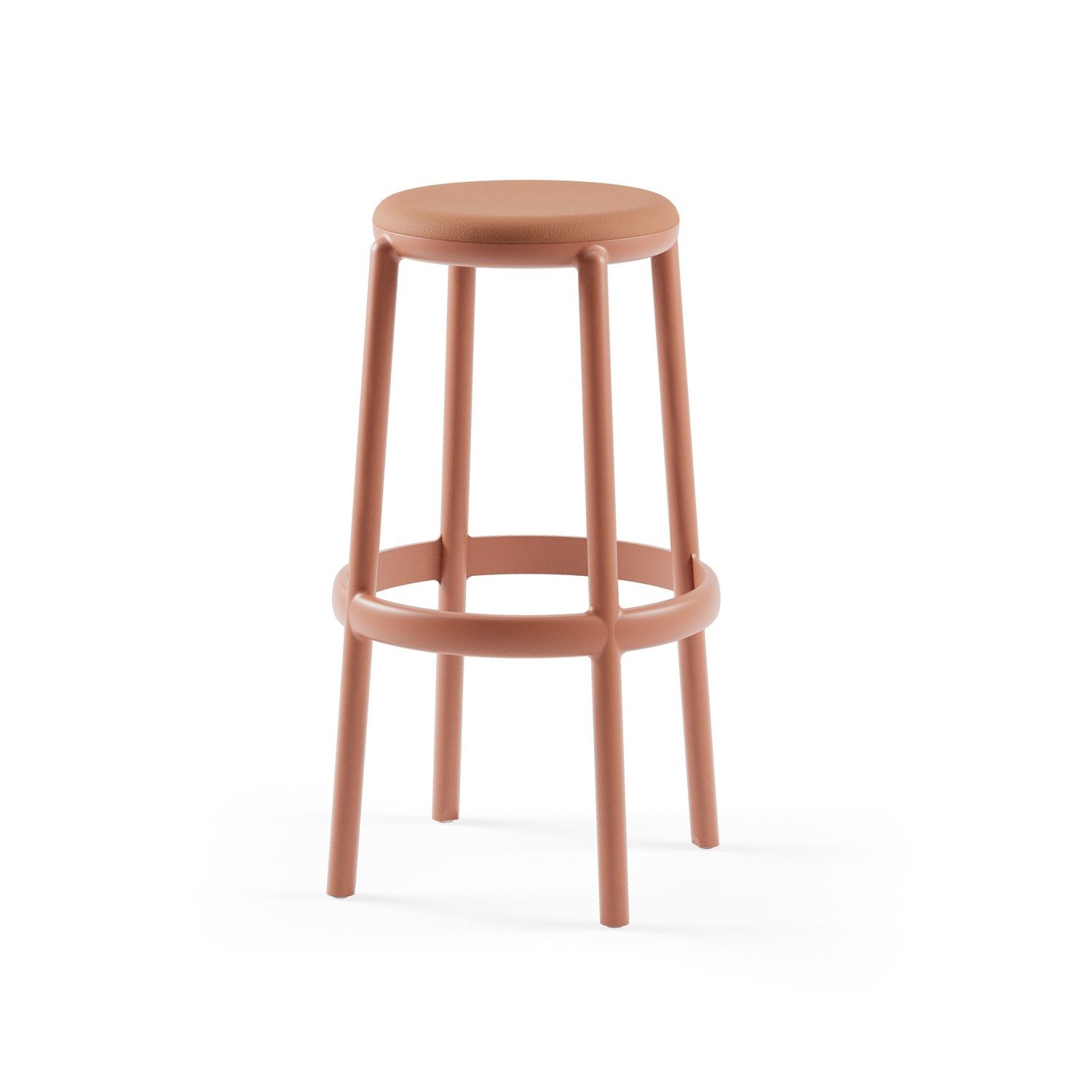 75 cm Terrakota Bar Taburesi Kumaş Oturumlu Dayanıklı