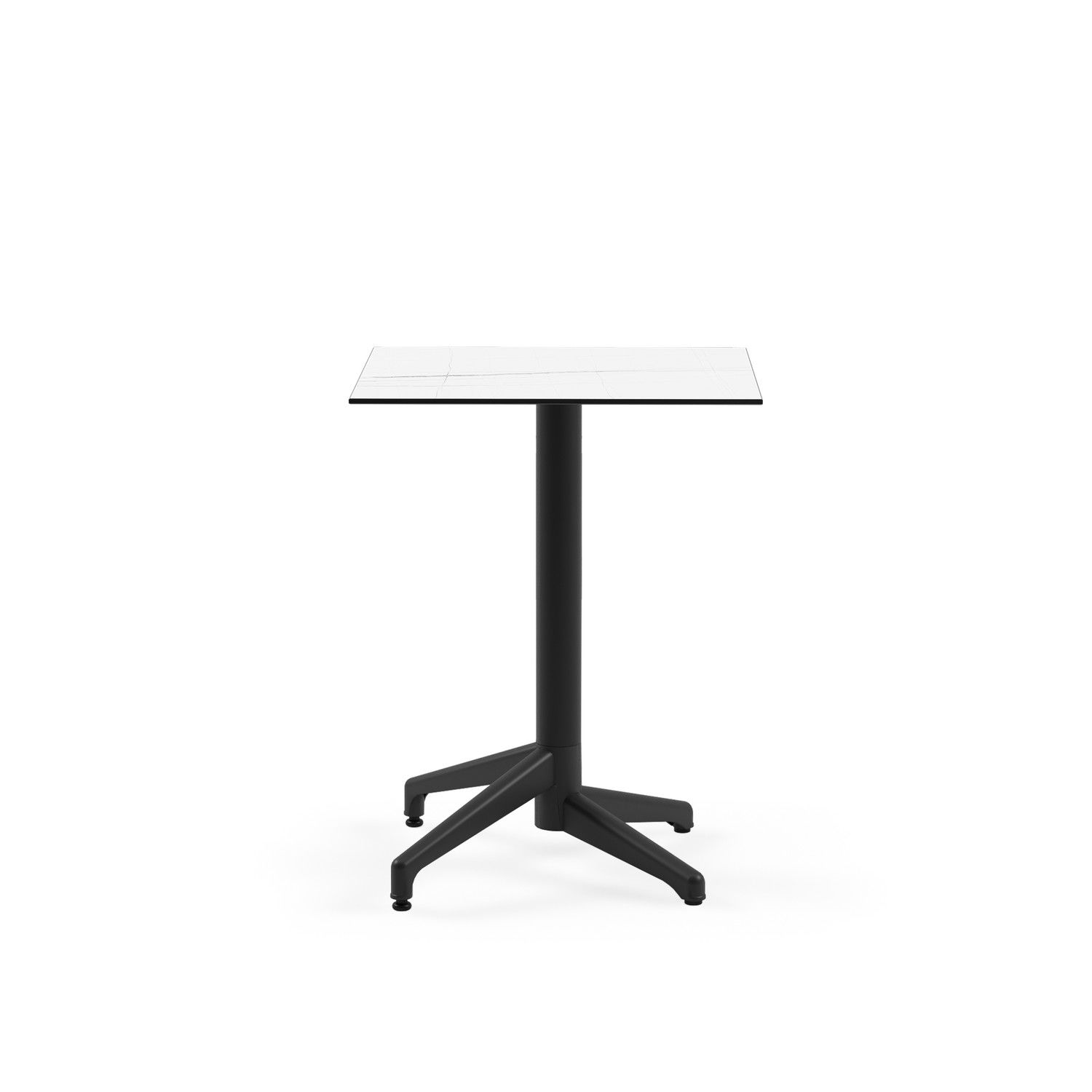 Beyaz Mermer Compact Bahçe Cafe Masası 60x60