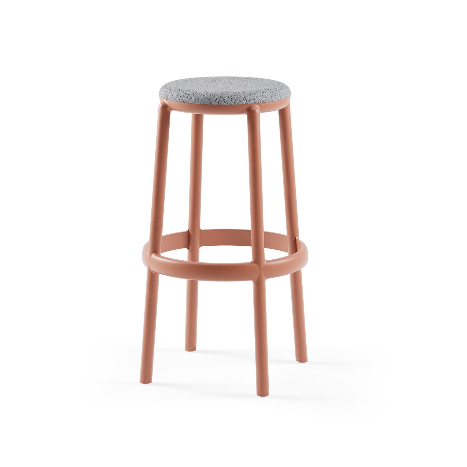 75 cm Cafe Bar Taburesi Kumaş İstiflenebilir Şık Model