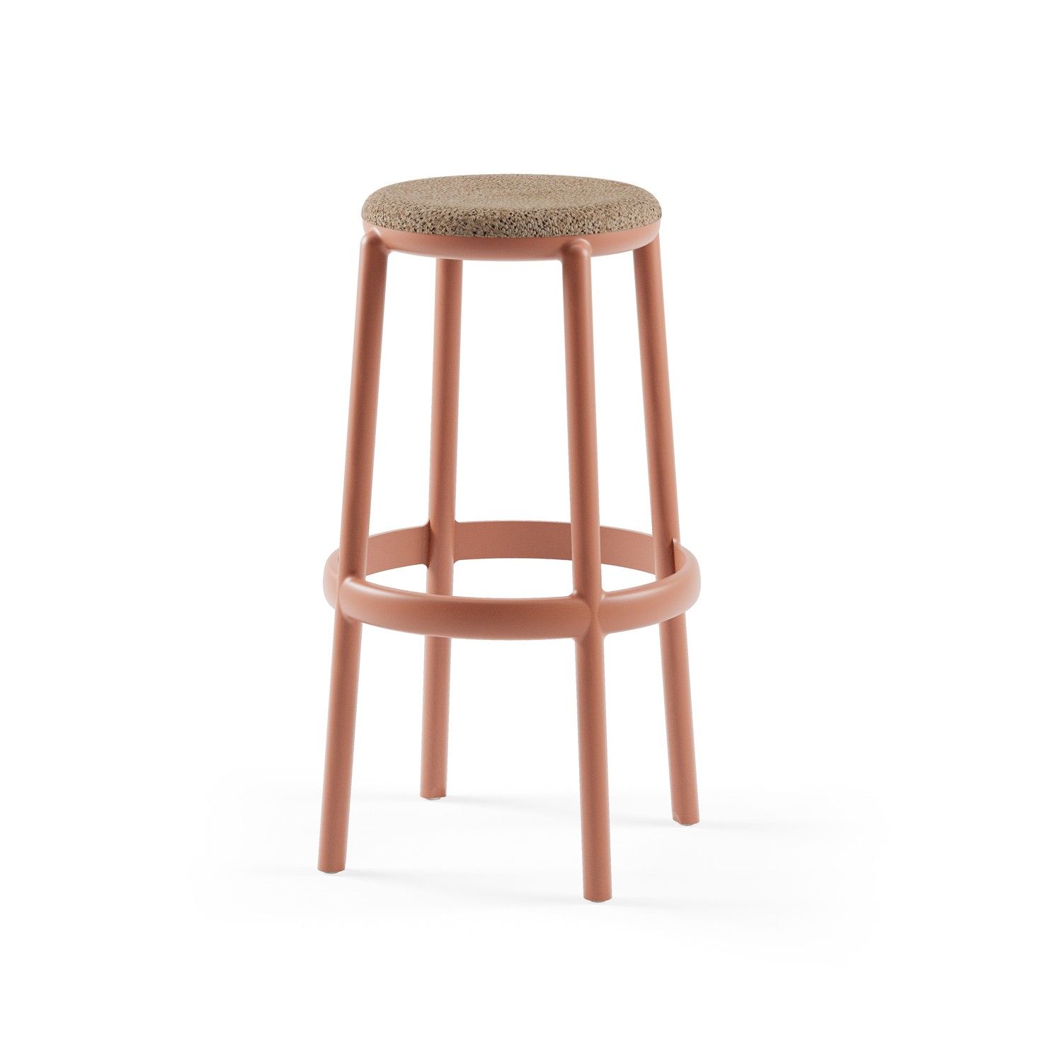 75 cm Otel Bar Taburesi Kumaş İstiflenebilir Model