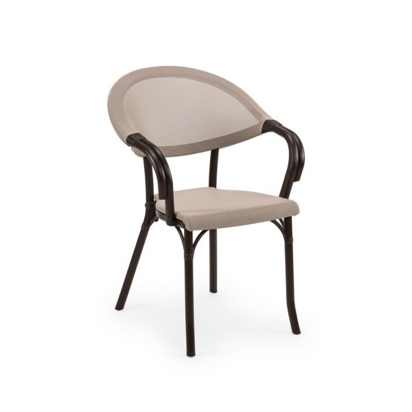 Fileli Dış Mekan Bahçe Sandalyesi Keten Renkli Venge Gövde ile Şık ve Rahat Tasarım!