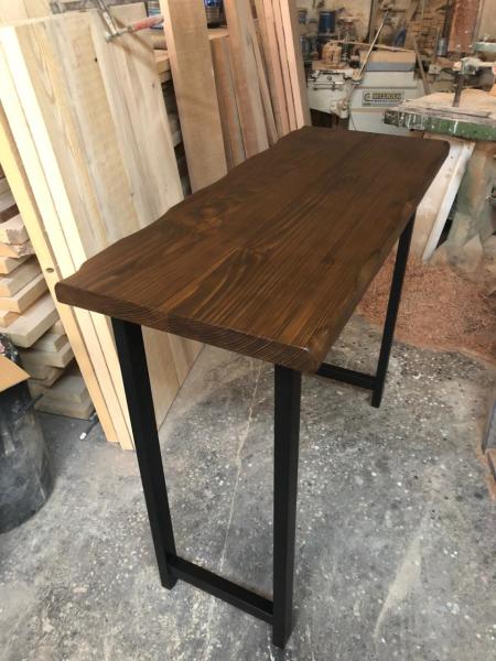 Kütük Bar Masası 120x50 cm Ceviz Rengi