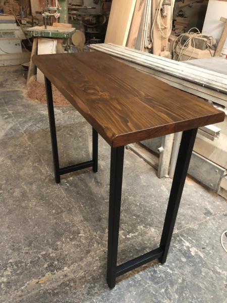 Kütük Bar Masası 120x50 cm Ceviz Rengi
