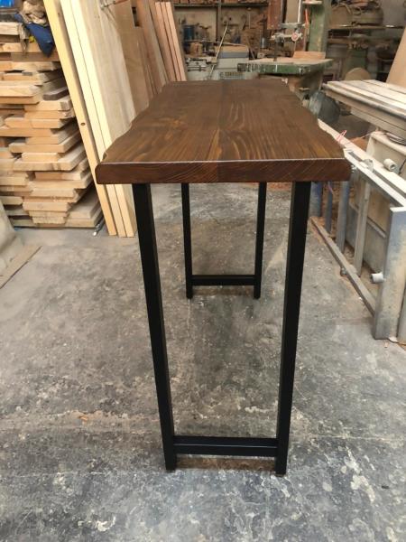 KÜTÜK BAR MASASI CEVİZ RENGİ 120X50.CM