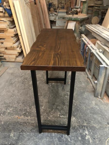 Kütük Bar Masası 120x50 cm Ceviz Rengi