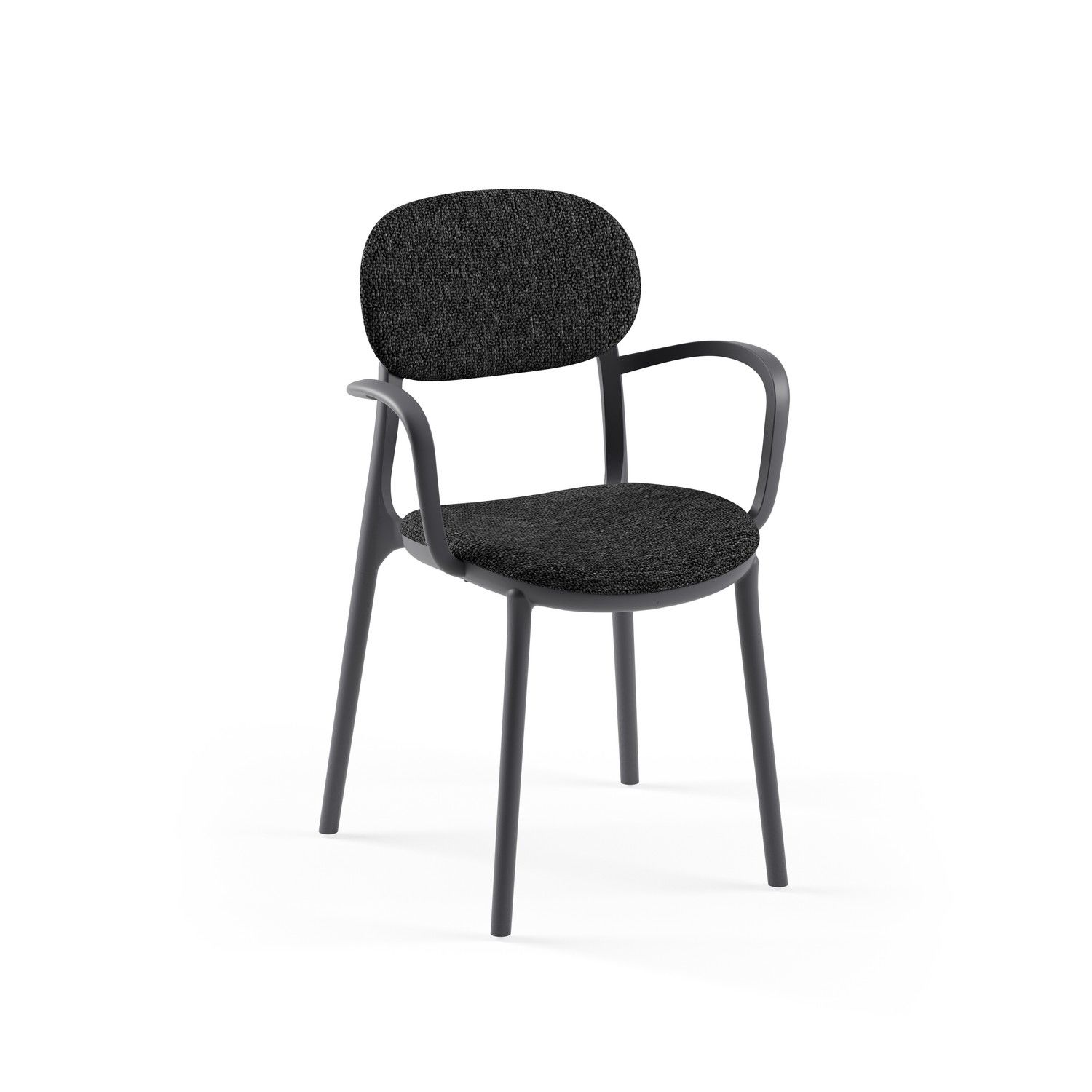 Antrasit Kollu Kafe Sandalyesi Modern İstiflenebilir Model