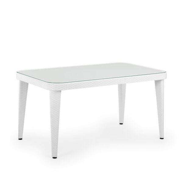 Beyaz 90x150 6 Kişilik Bahçe Masa Sandalye Takımı