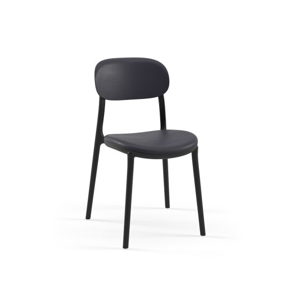 Siyah Antrasit Bahçe Masa Sandalye Takımı – 4 Sandalye + 120x77 Compact Masa | Dış Mekan İçin Şık ve Dayanıklı Takım