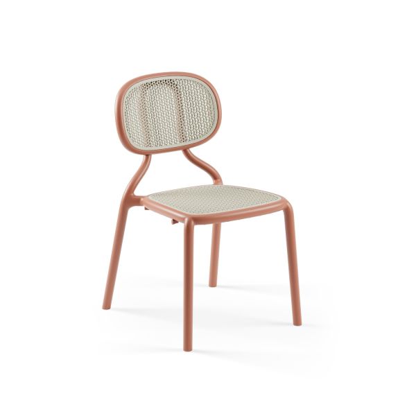 Terrakota-Bej 70x70 Dış Mekan Bahçe Masa Sandalye Seti