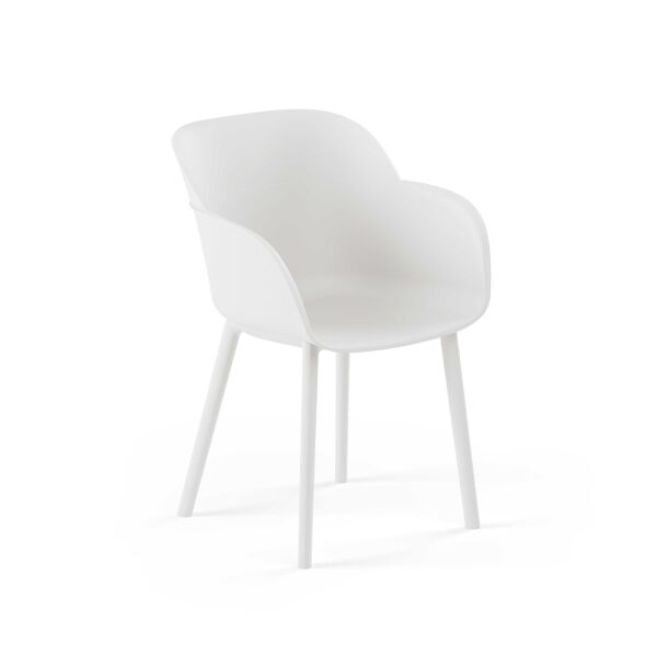 2 Kişilik Beyaz Bahçe Cafe Masa Sandalye Takımı 60 cm