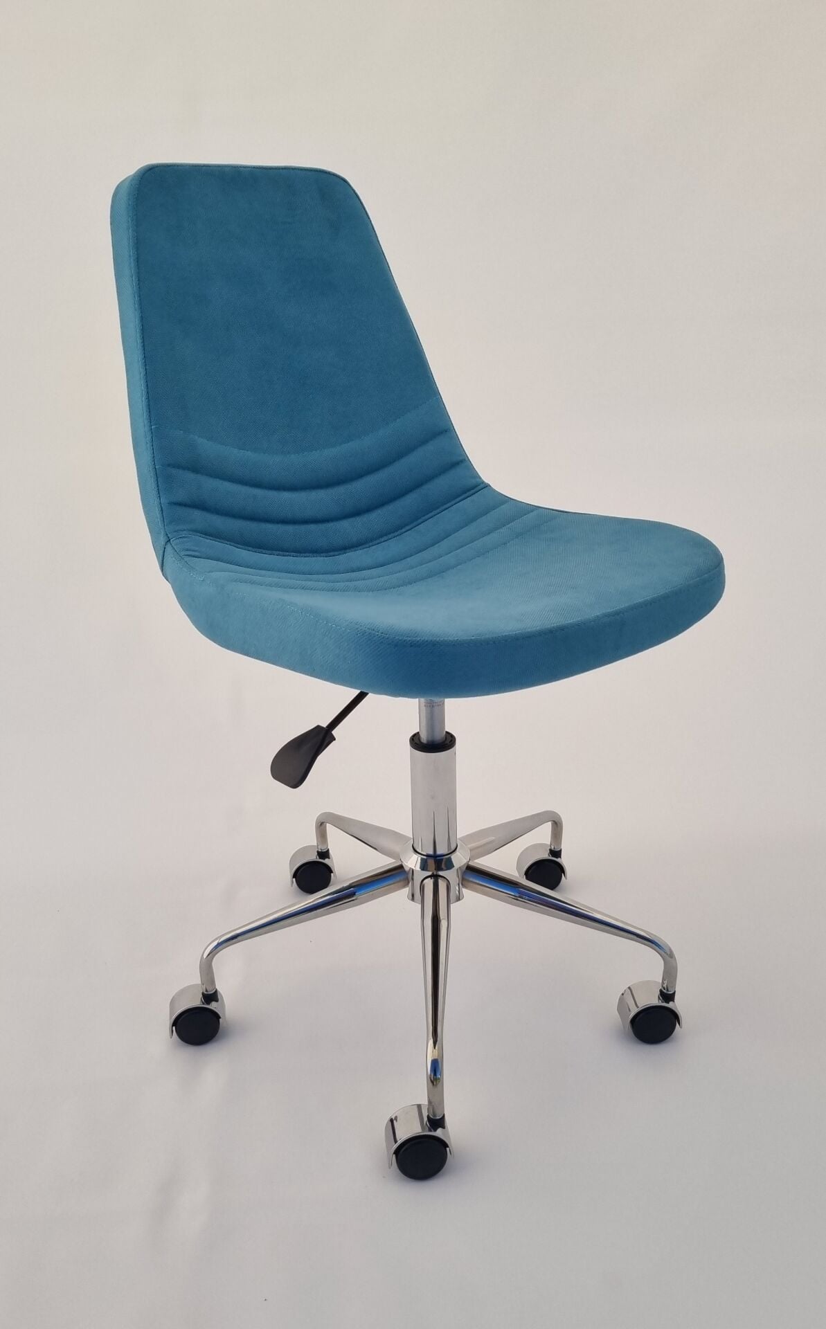 Parker Ofis Çalışma Sandalyesi Tekerlekli Mavi Kumaş