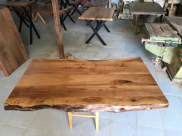Ceviz Ağacı Kütük Masa Üstü Tablası 80x140.cm