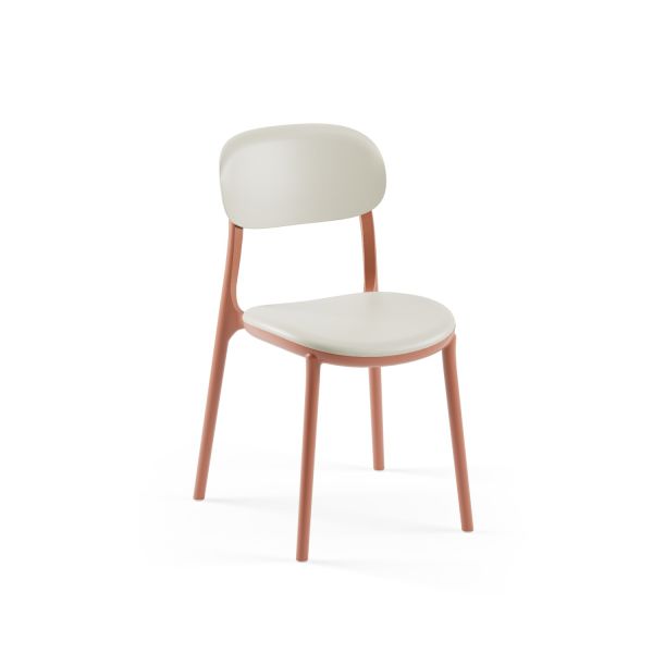 Terrakota-Bej İç Dış Mekan Bahçe Mutfak Sandalyesi