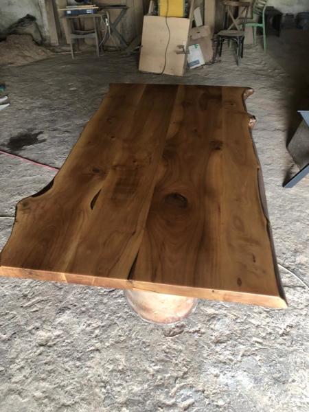 Doğal Naturel Ceviz Ağacı Kütük Masa Üstü Tablası 80x140 cm