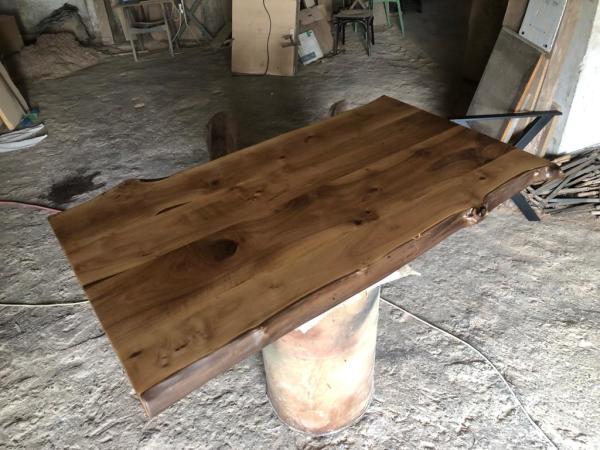 Doğal Naturel Ceviz Ağacı Kütük Masa Üstü Tablası 80x140 cm