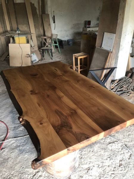 Doğal Naturel Ceviz Ağacı Kütük Masa Üstü Tablası 80x140 cm