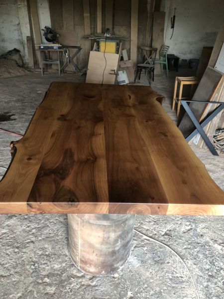 Doğal Naturel Ceviz Ağacı Kütük Masa Üstü Tablası 80x140 cm