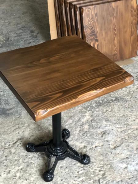 Ceviz Renk Kütük Cafe Masası İmalatı İstanbul 60x60.cm